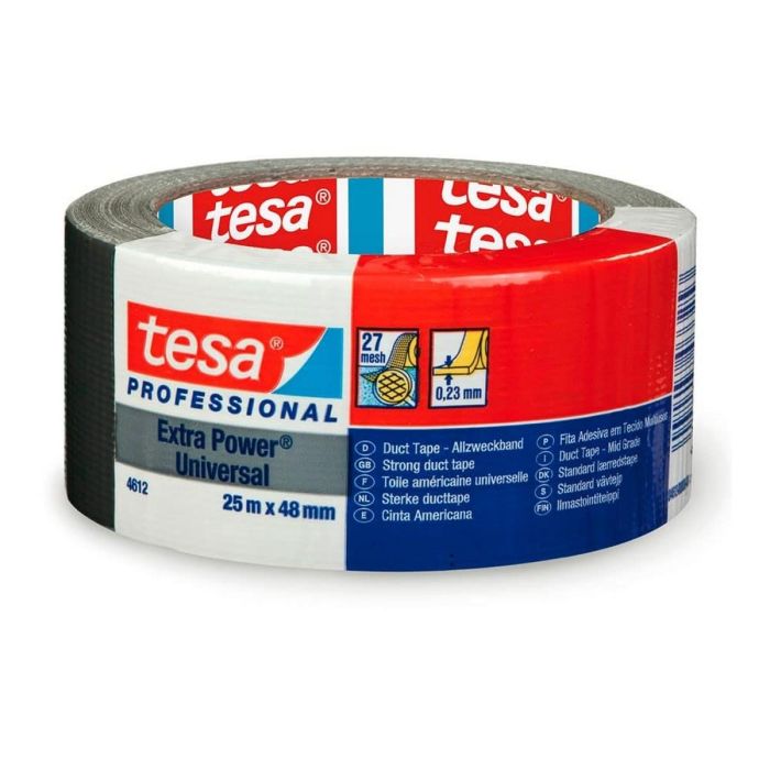 Cinta americana TESA Extra Power 4612 Universal Negro (25 m x 48 mm) Cinta americana TESA Extra Power 4612 Universal Negro (25 m x 48 mm)
