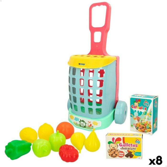 Carro de Compra Colorbaby My Home Juguete 12 Piezas 15 x 10 x 6 cm 8 Unidades