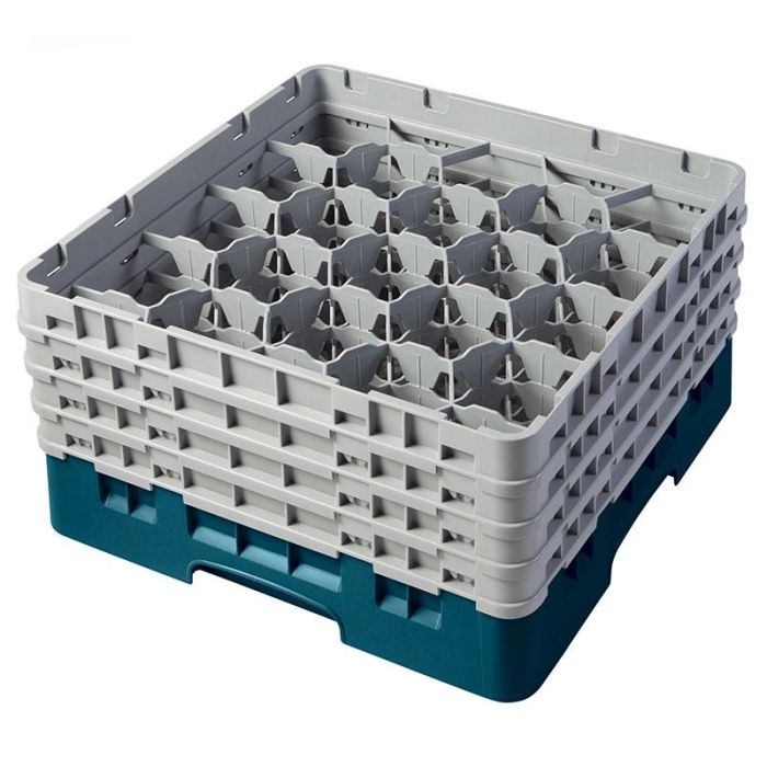 CAMBRO - 20S800-414 - Cesta de lavado 20 comp. 4 alturas - 9,84 cm Ø máx. - alt. máx. 21,7 cm - 50 x 50 x 26,7 cm - Cerceta