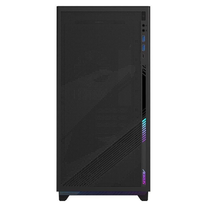 Gigabyte Aorus C400 Glass Midi Tower ATX Negro con Panel de Vidrio Templado, 3 Ventiladores ARGB Incluidos, USB 3.2 Tipo C, 28300-AC400-2CKR 4
