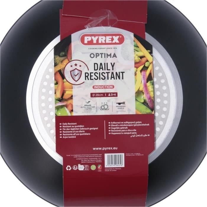 Wok Aluminio Forjado Optima + Pyrex 28 cm 3 Wok Aluminio Forjado Optima + Pyrex 28 cm 3