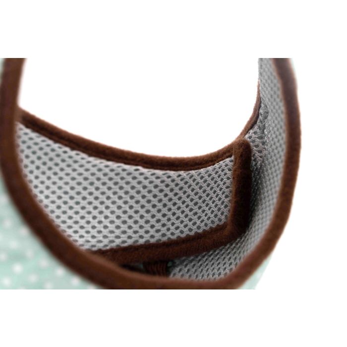 Gloria Petral para Perro Puntos Verde Talla L - Cuello 33-44 cm, Ajuste Velcro y Cierre Rápido de Seguridad, Malla Transpirable Acolchada 6