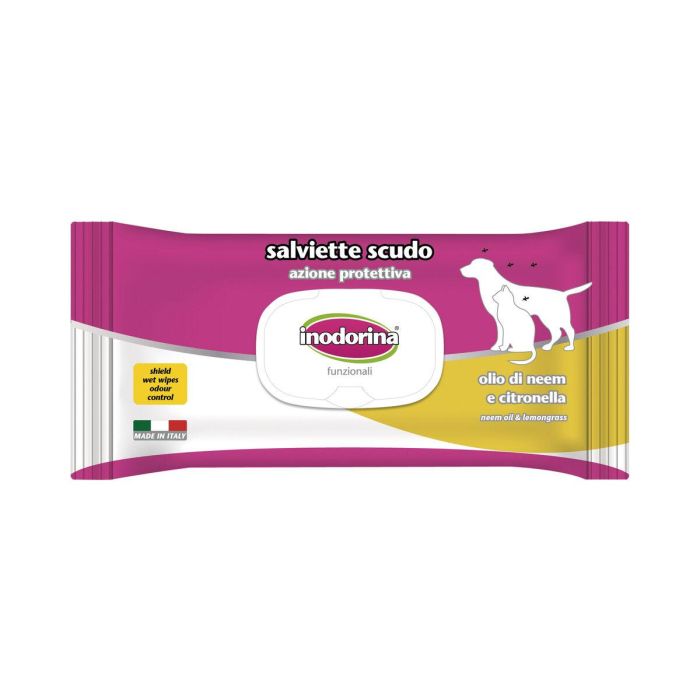 Inodorina Toallitas Protectoras Insect Shield para Perros Gatos Cachorros con Neem Citronela contra Parásitos 40 Toallitas Inodorina Toallitas Protectoras Insect Shield para Perros Gatos Cachorros con Neem Citronela contra Parásitos 40 Toallitas