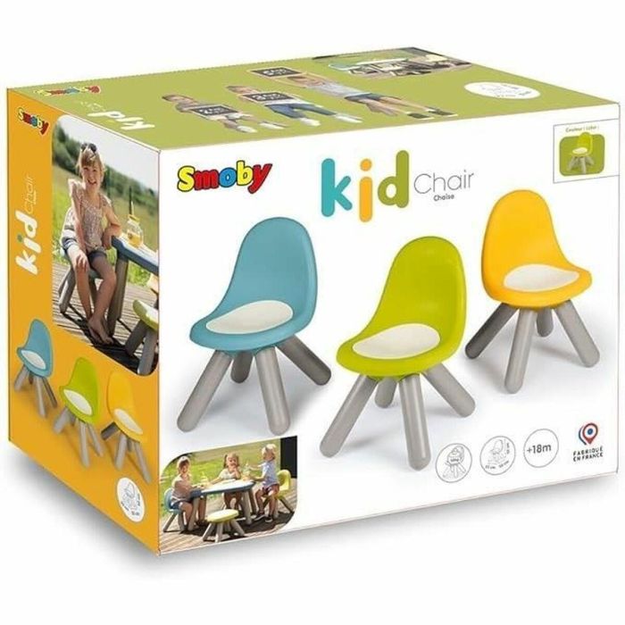 Smoby - Silla infantil verde - Exterior e interior - Al. 27 cm - Hecho en Francia 1