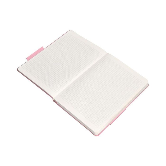 Cuaderno Con Gomilla Antartik Notes Tapa Dura A4 Hojas Cuadricula Rosa Pastel 100 Hojas 80 gr Fsc 8