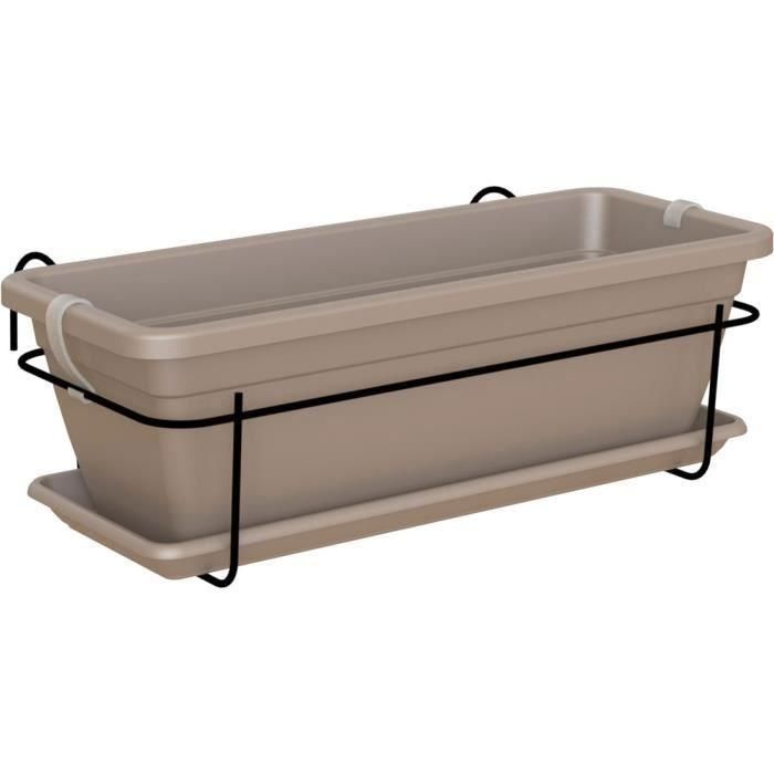 ARTEVASI - Jardinera de balcón venezia kit 50cm taupe 50 x 19,5 x h16,3 cm - 1,16l ARTEVASI - Jardinera de balcón venezia kit 50cm taupe 50 x 19,5 x h16,3 cm - 1,16l