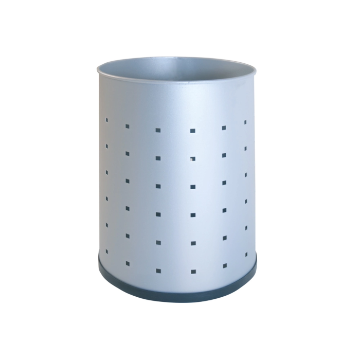 Sie Papelera metálica 101-r plateada pintada perforada 31.5x21.5 cm 1