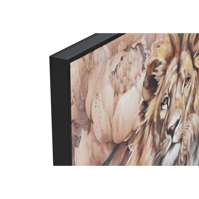 DKD Home Decor Cuadro Moderno de Lienzo y MDF, Multicolor con diseño de León y Elefante, 102x102x4 cm (2 Unidades) 3 DKD Home Decor Cuadro Moderno de Lienzo y MDF, Multicolor con diseño de León y Elefante, 102x102x4 cm (2 Unidades) 3