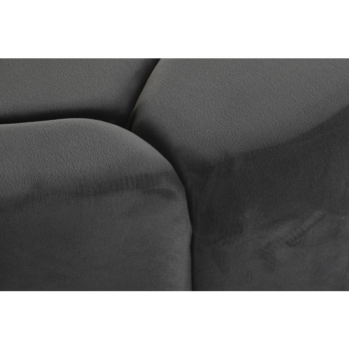 DKD Home Decor Reposapies Scandi Gris 85x85x48 cm | Puff Diseño Nórdico con Altura de Asiento 48 cm en Poliéster y MDF 2