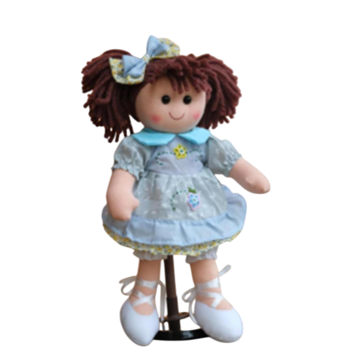 DKD Home Decor Muñeca Kids Azul 15 x 35 x 24 cm (4 Unidades)