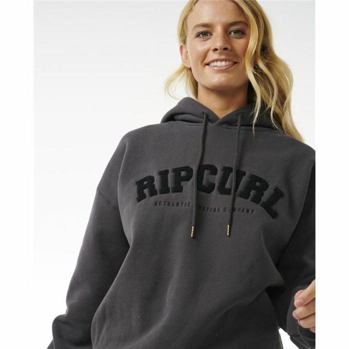 Sudadera con Capucha Mujer Rip Curl Varsity Negro 2 Sudadera con Capucha Mujer Rip Curl Varsity Negro 2