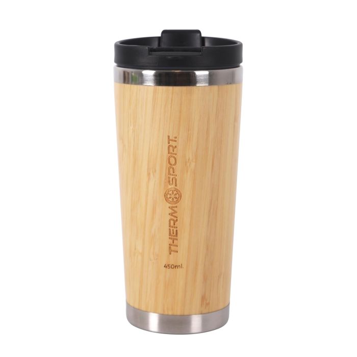 Termo Travel Mug Bambú 450 ml - Thermosport (9 Unidades) 1 Termo Travel Mug Bambú 450 ml - Thermosport (9 Unidades) 1