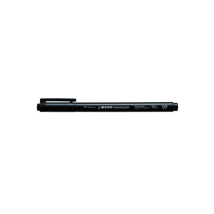Rotulador Calibrado Tombow Mono Drawing Pen Punta Fina 02 (0,30 Mm) Negro 4 unidades