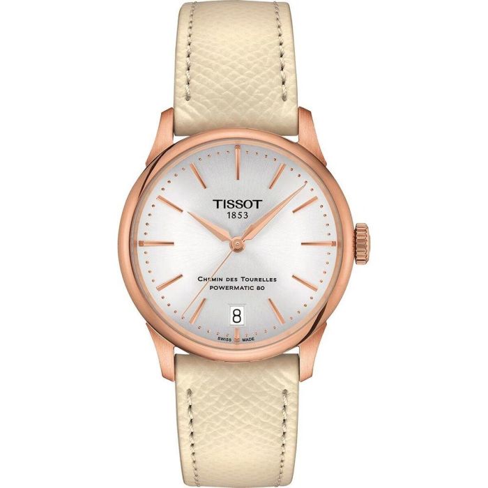 Reloj Mujer Tissot CHEMIN DES TOURELLES POWERMATIC 80 Dorado (Ø 35 mm) Reloj Mujer Tissot CHEMIN DES TOURELLES POWERMATIC 80 Dorado (Ø 35 mm)