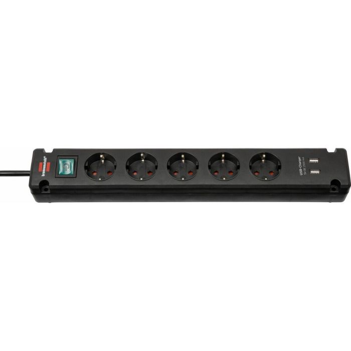 Regleta Enchufes 5 Tomas con Interruptor Brennenstuhl Bremounta 3600 W USB x 2 (3 m) 4 Regleta Enchufes 5 Tomas con Interruptor Brennenstuhl Bremounta 3600 W USB x 2 (3 m) 4