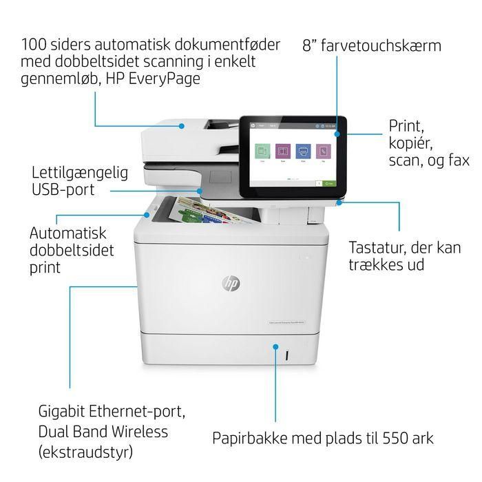 HP Color LaserJet Enterprise Flow MFP M578c, Laser, 1200 x 1200dpi, 38ppm, A4, 1250MB, CGD, 8" 23 HP Color LaserJet Enterprise Flow MFP M578c, Laser, 1200 x 1200dpi, 38ppm, A4, 1250MB, CGD, 8" 23