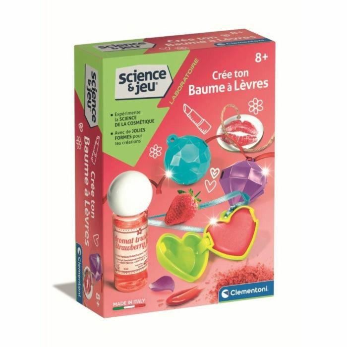 Clementoni Juego Científico: Crea Tu Propio Bálsamo Labial Perfumado - Kit de Cosmética Científica para Niños