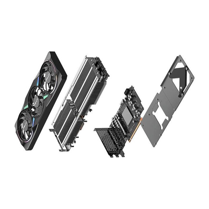 PNY RTX 5070Ti 16GB GDDR7 Tarjeta Gráfica con 3 Ventiladores y Refrigeración Activa 6