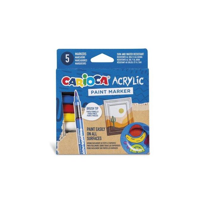 Rotulador Acrilico Carioca Paint Marker Caja De 5