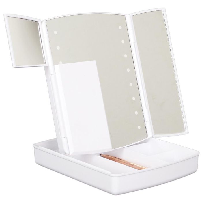 Cosmetic Club Espejo Led con Almacenamiento para Cosméticos, 24x19x6 cm 3