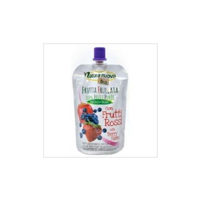 FRULLA Puré de Manzana, Arándano y Fresa Bio - Pack de 18 unidades x 100g
