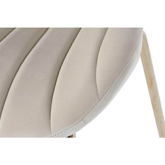 DKD Home Decor Silla Crema Dorado 54 x 84 x 49 cm (2 Unidades) 3
