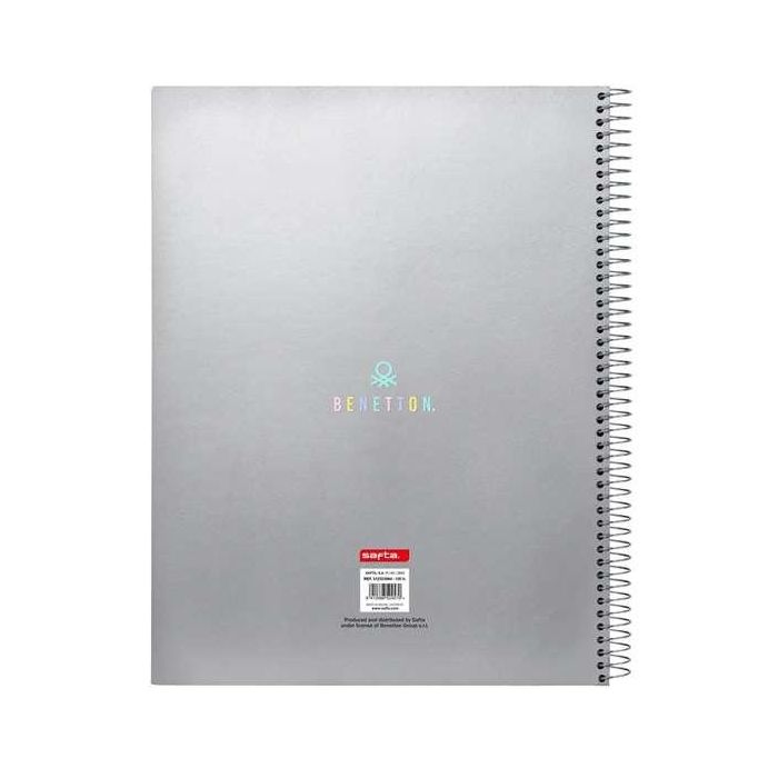 Libreta Benetton Silver Plateado A4 120 Hojas 2 Libreta Benetton Silver Plateado A4 120 Hojas 2