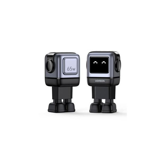 UGREEN 25685B Cargador Nexode RG 65W 3 Puertos GaN Carga Rápida Interior Gris 2