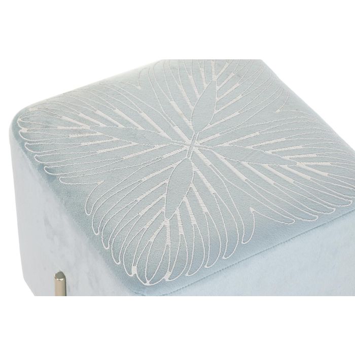 DKD Home Decor Reposapies Glam Elegante y Decorativo de Metal y Poliester, Azul Celeste y Dorado, Ancho 34cm Largo 34cm Alto 40cm 1 DKD Home Decor Reposapies Glam Elegante y Decorativo de Metal y Poliester, Azul Celeste y Dorado, Ancho 34cm Largo 34cm Alto 40cm 1