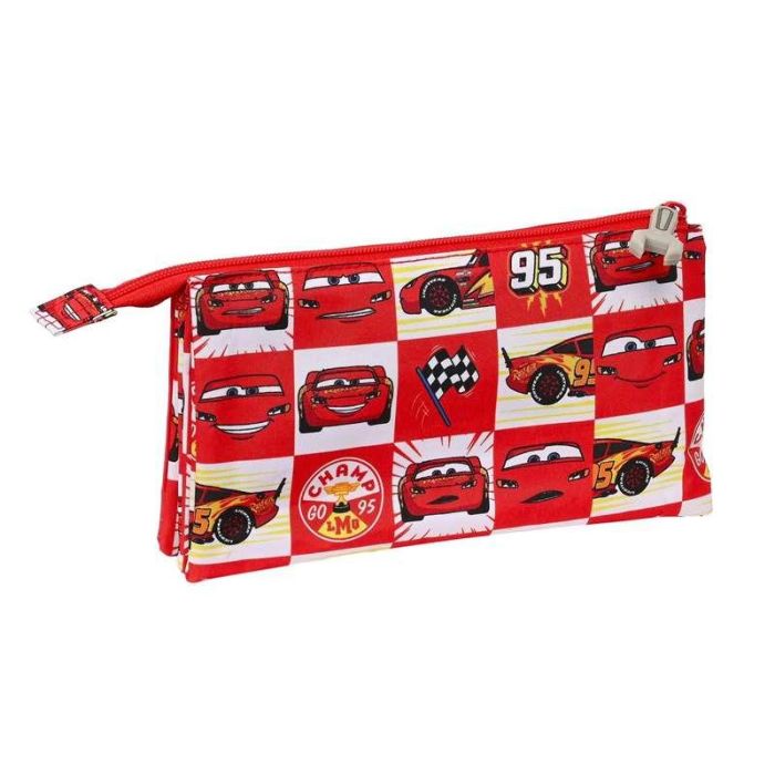 Portatodo Triple Cars Let's race Rojo Blanco (22 x 12 x 3 cm) 1