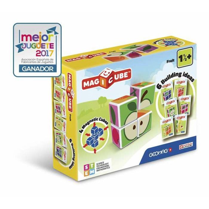Geomag MAGIC CUBE 4 cubos Juego de construcción magnética para niños a partir de 18 meses 8