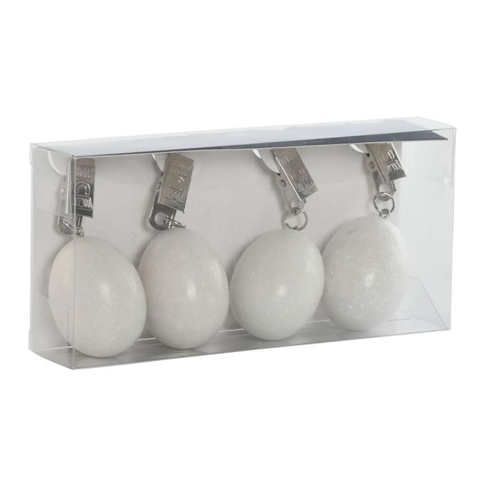 Pinza Sujeta Manteles Home ESPRIT Blanco 3,5 x 3,5 x 5,5 cm 1