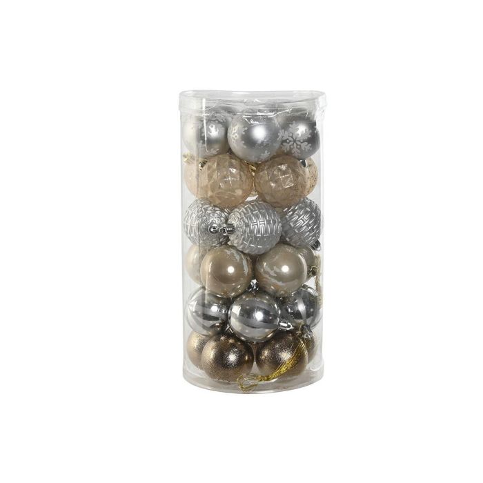 DKD Home Decor Bola Decoración Navidad Moderna Champán Plateado, 6 cm Diámetro, Set de 30 unidades, Fabricadas en PE, Dimensiones Caja 16x31.5x16 cm 1 DKD Home Decor Bola Decoración Navidad Moderna Champán Plateado, 6 cm Diámetro, Set de 30 unidades, Fabricadas en PE, Dimensiones Caja 16x31.5x16 cm 1