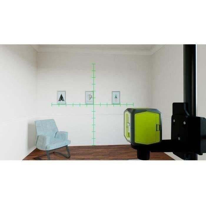 VERDE CROSS LASER CON RASIGOS DE REDIVERO - Escala de 15 m - Precisión +/- 0.5 mm - Entregado con un objetivo y 2 baterías 1 VERDE CROSS LASER CON RASIGOS DE REDIVERO - Escala de 15 m - Precisión +/- 0.5 mm - Entregado con un objetivo y 2 baterías 1