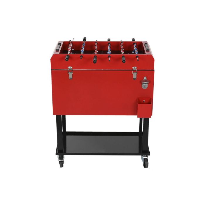 DKD Home Decor Nevera Rojo Negro Metal 71 x 62 x 85 cm