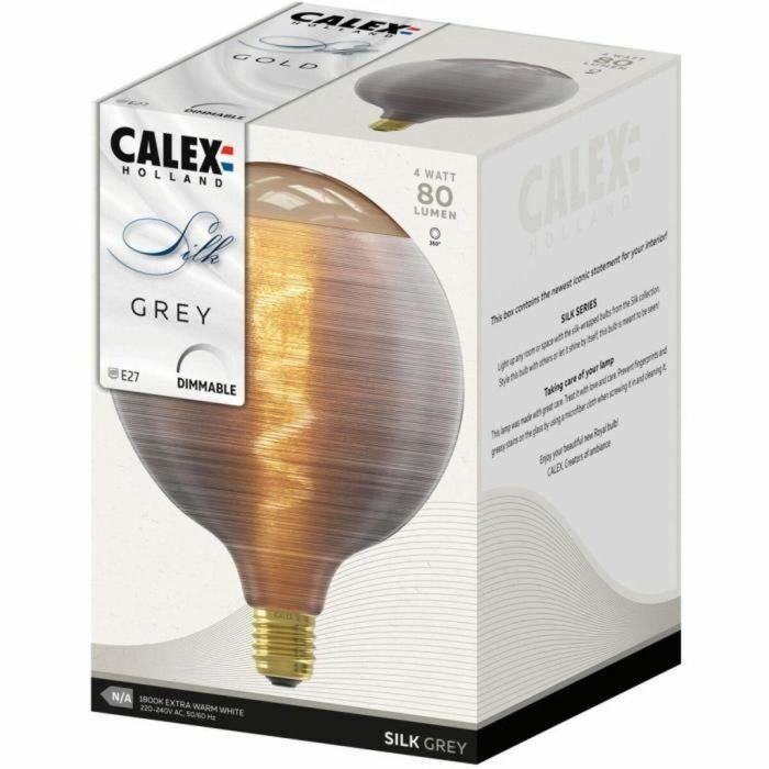 Bombilla LED E27 - CALEX - G125 - Filamento espiral - 4W - 80 lm - 1800 K - Gris 2