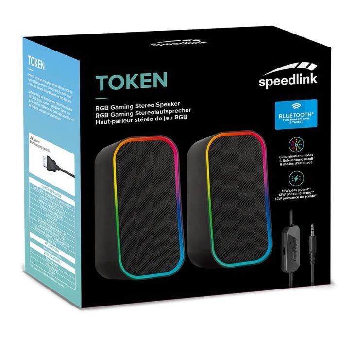 Speedlink Gaming Lautsprecher TOKEN RGB. Stereo. schwarz retail 6