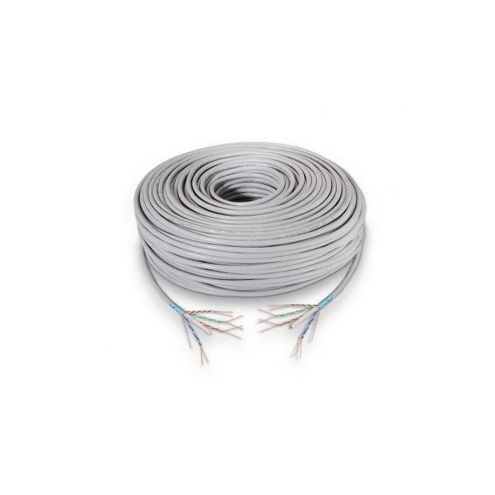 Aisens A136-0282 Bobina Cable de Red RJ45 FTP Cat.6 AWG24 Rígido 100% Cobre 305m Gris 1