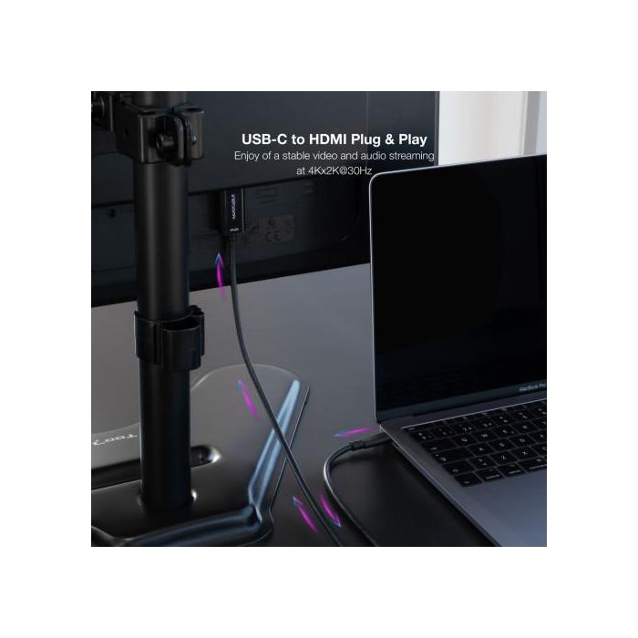 Nanocable Cable Conversor USB-C a HDMI 1.4 4K@30Hz 1.8 m Negro 10.15.5132