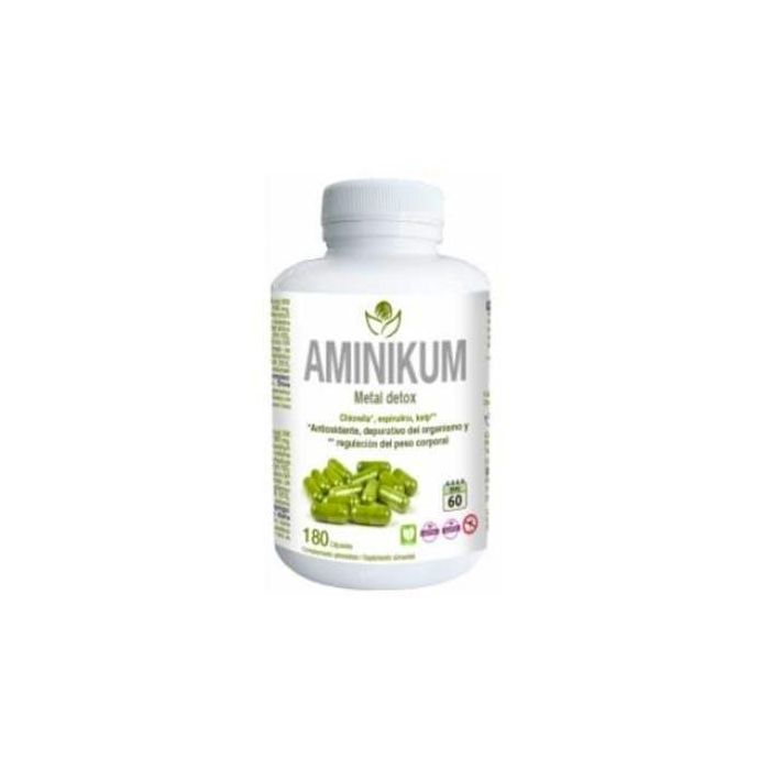 Aminikum 180 cápsulas, contribuye a la detoxificación de metales pesados