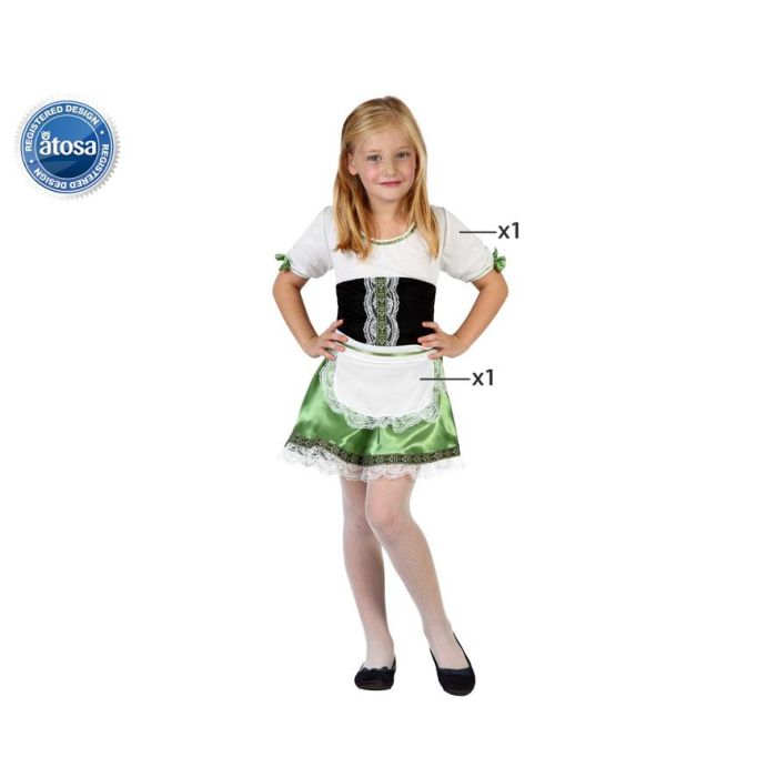 Disfraz Aleman Niña Infantil Verde 3-4 Años Disfraz Aleman Niña Infantil Verde 3-4 Años