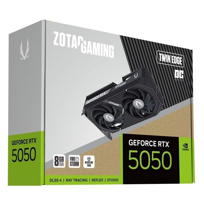 Zotac ZT-B50500H-10M Tarjeta Gráfica GeForce RTX 5050 Twin Edge OC 8GB GDDR6, 2 Ventiladores, DirectX 12 Ultimate 5