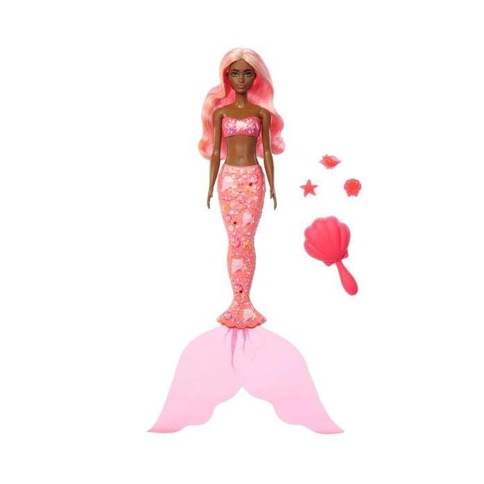 Muñeca barbie color reveal sirenas 32x8x8 cm 4