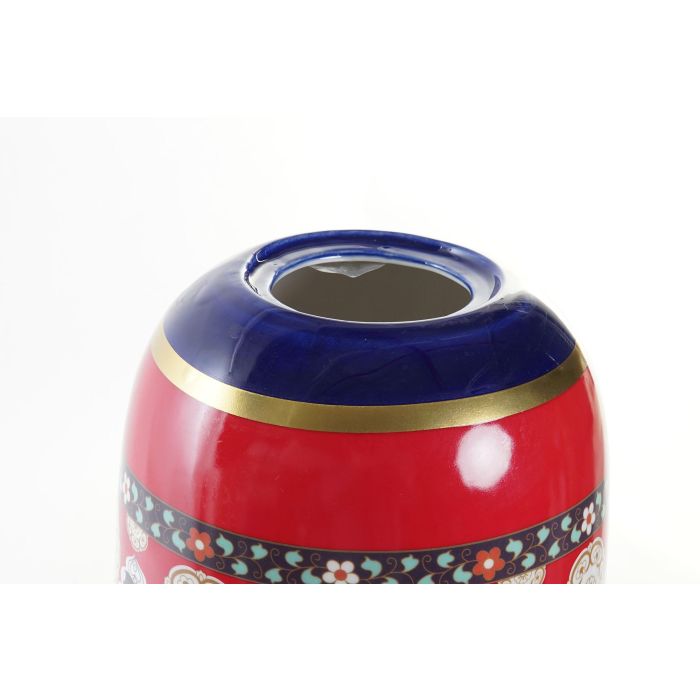 DKD Home Decor Jarrón Porcelana Multicolor 18 x 42 x 18 cm Colección Adrien Estilo Shabby 1