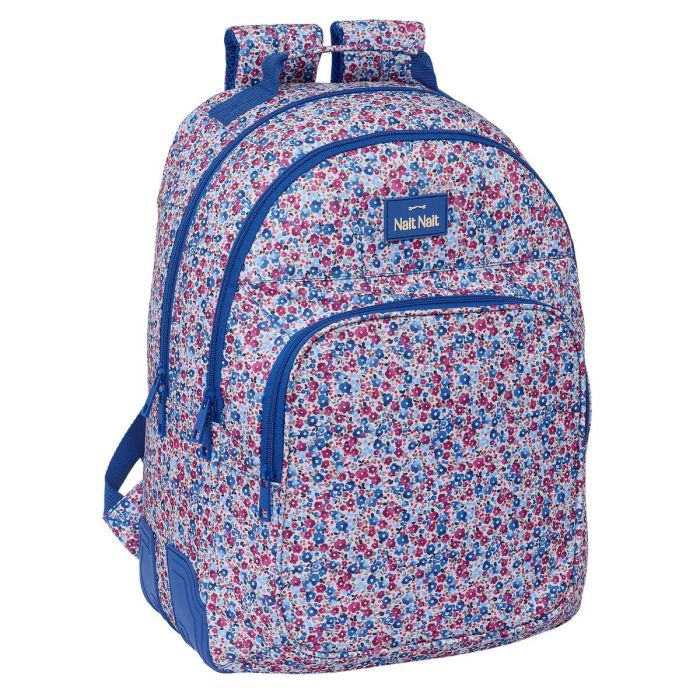 Mochila Escolar Nait Nait Flores coimbra azul Azul 32 x 42 x 15 cm 0 Mochila Escolar Nait Nait Flores coimbra azul Azul 32 x 42 x 15 cm 0