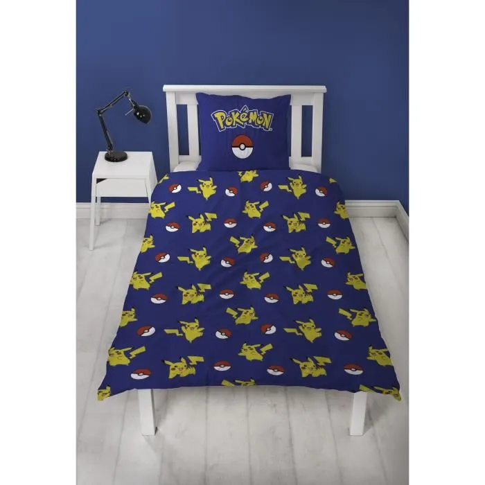 Pokemon Juego de Cama Pikachu y Poké-ball Microfibra 140 x 200 cm + Funda Almohada 63 x 63 cm AAART15014 3