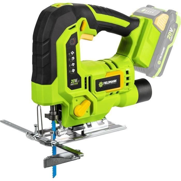 Sierra de calar inalámbrica - FIELDMANN - 20 V - 4 ángulos de corte - Batería y cargador no incluidos