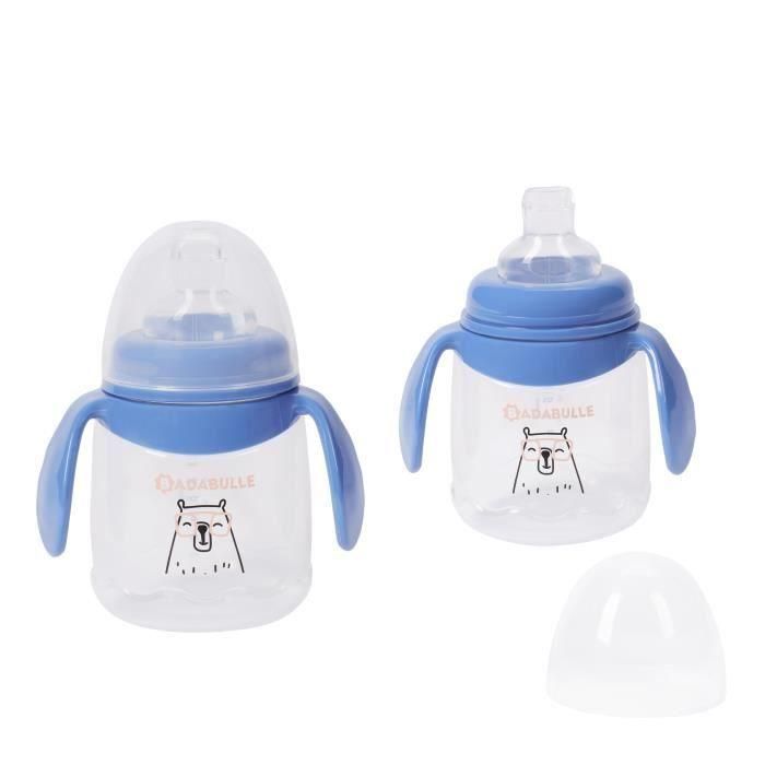 Badabulle Set de 2 vasos herméticos con asas ergonómicas, 180ml Badabulle Set de 2 vasos herméticos con asas ergonómicas, 180ml