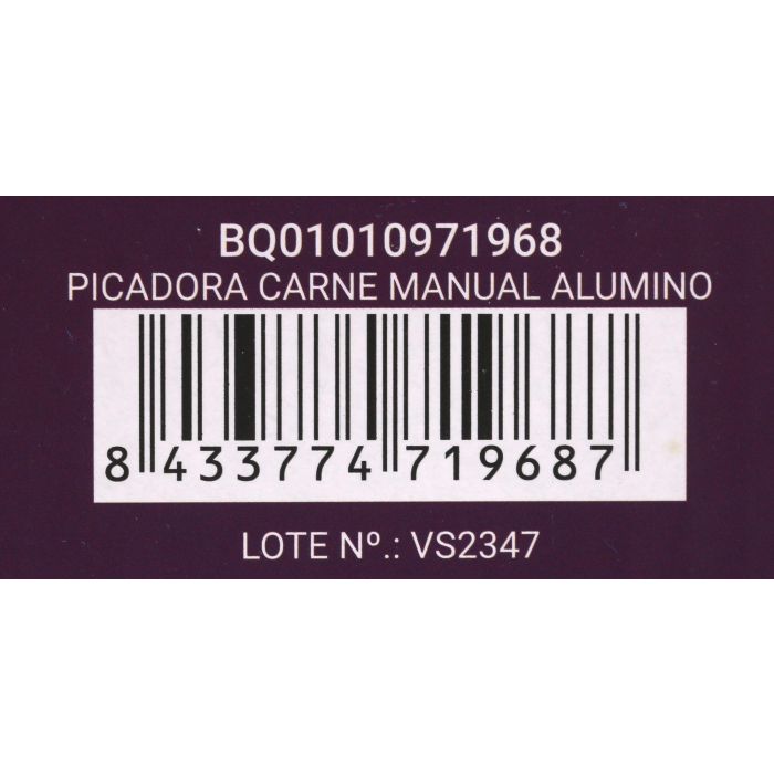 Quttin Picadora de Carne Manual de Aluminio, 9.5 x 23 x 18 cm (6 Unidades) 7