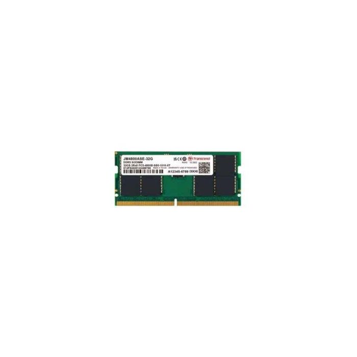 Transcend JM4800ASE-32G Memoria RAM DDR5 32GB 4800MHz SO-DIMM para Portátiles – Alta Velocidad y Eficiencia, CL40, 1.1V, On-Die ECC
